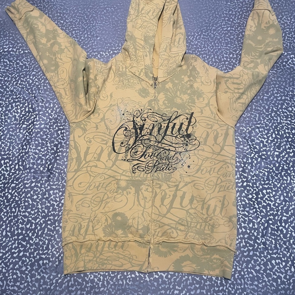 Yellow Graphic Hoodie